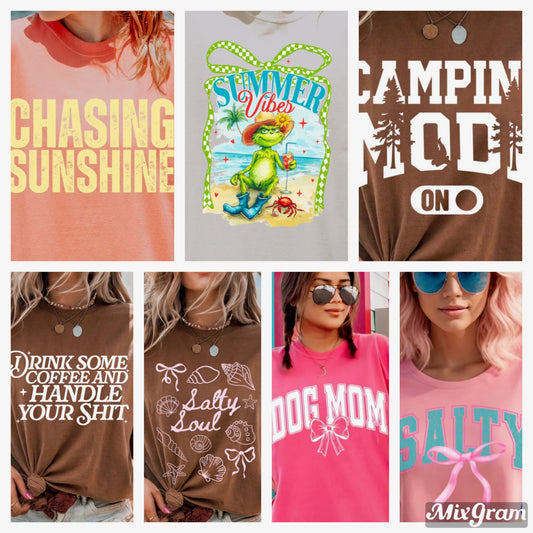 Custom-made shirts and hoodies " made on order"